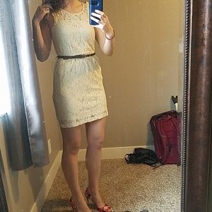 Lace Monteau mini dress small